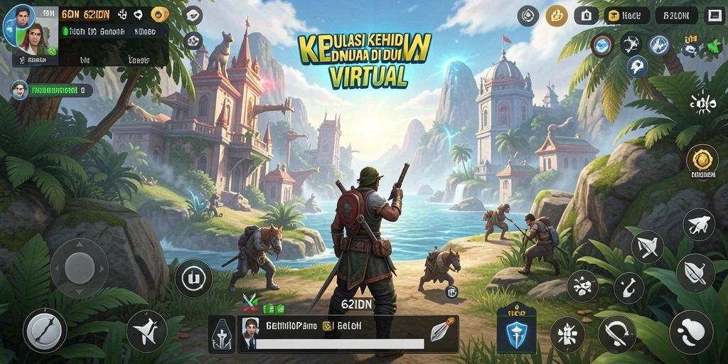 Tampilan gameplay 62IDN dengan karakter dan lingkungan yang kaya.