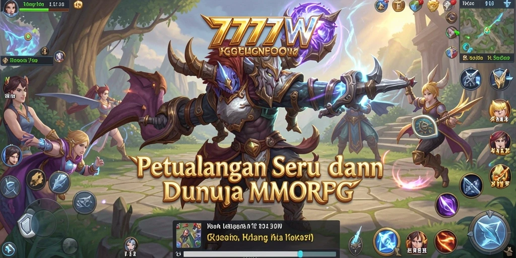 Tampilan gameplay seru di dunia fantasi 7777W.