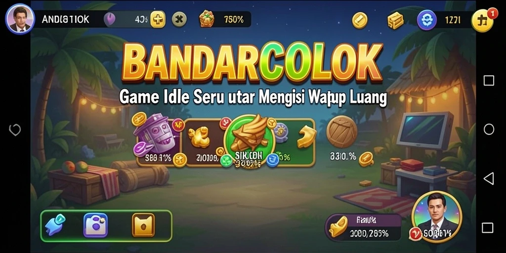 Tangkapan layar gameplay BANDARCOLOK yang menampilkan aksi Idle yang menyenangkan.