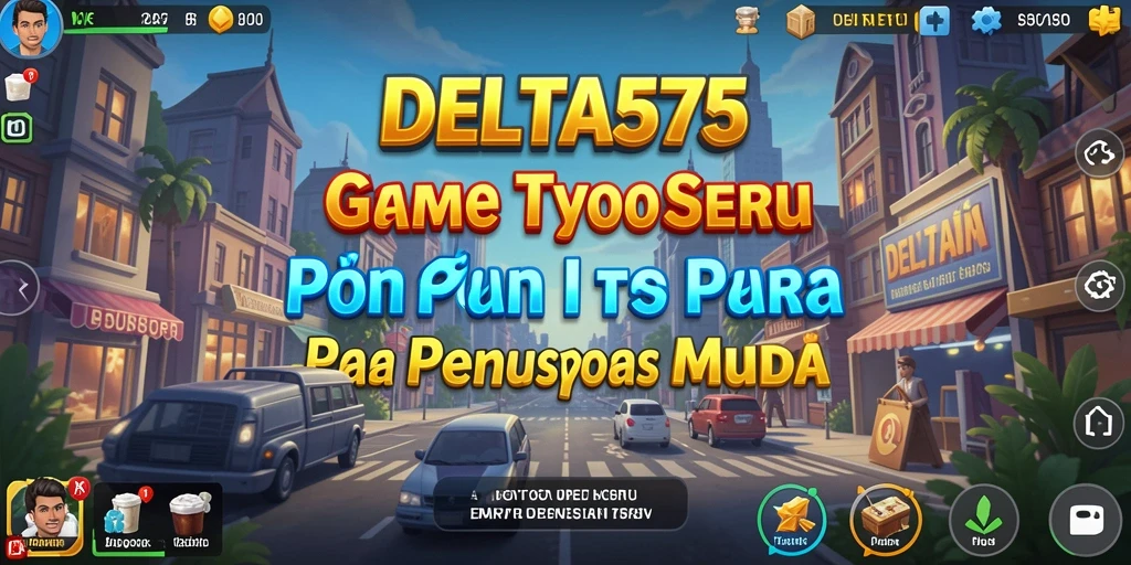 Tampilan gameplay <strong>DELTA575</strong> yang menampilkan aktivitas bisnis yang seru.