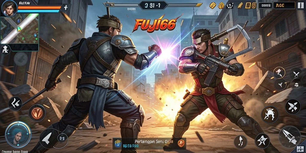 Tampilan gameplay seru FUJI66 dengan pertarungan mendebarkan.