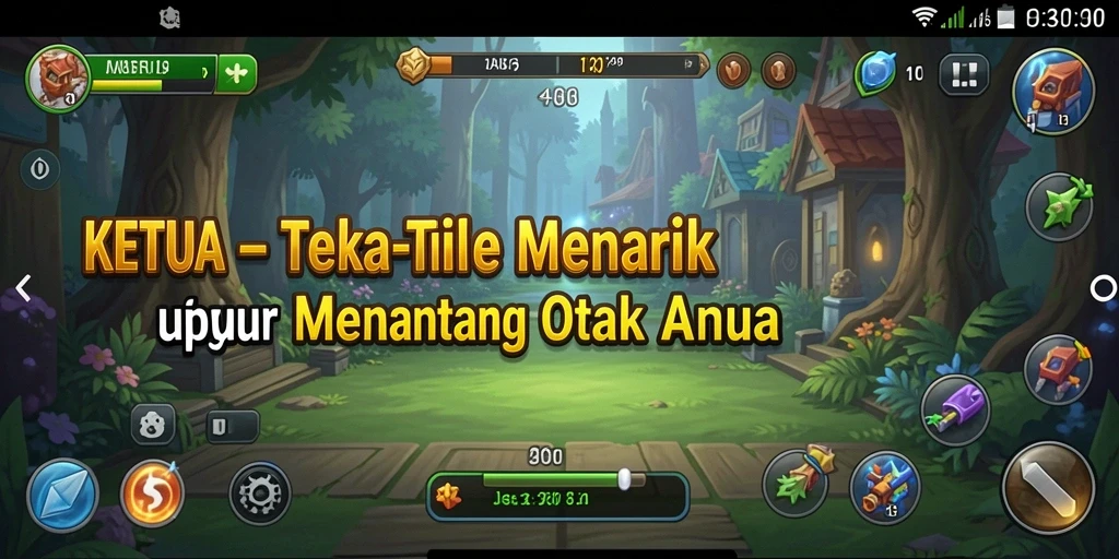 Tampilan gameplay <strong>KETUA</strong> dengan berbagai teka-teki menarik yang menantang.