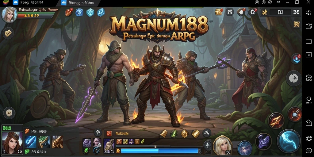 Tangkapan layar menampilkan aksi seru gameplay ARPG MAGNUM188.