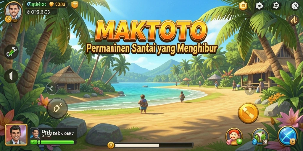 Tampilan gameplay santai dari MAKTOTO dengan grafis yang menarik.