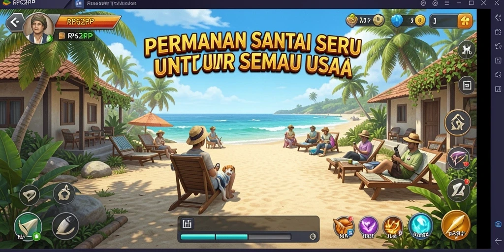 Tampilan gameplay RP62RP yang ceria dan menyenangkan.