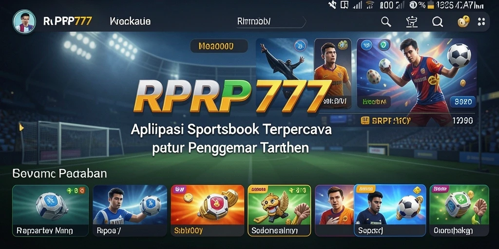 Tampilan menarik dari aplikasi RPRP777 saat melakukan taruhan olahraga.