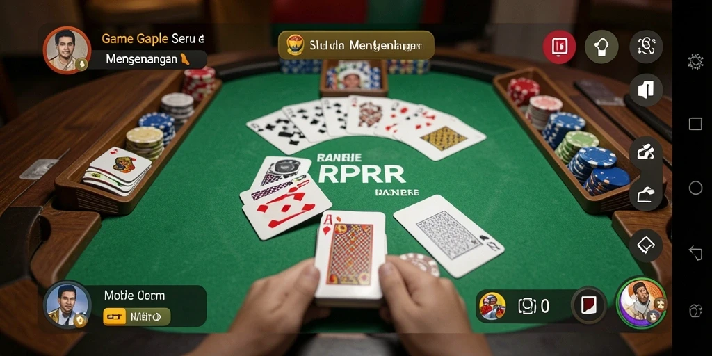 Tampilan utama RPRR dengan gameplay seru Gaple.