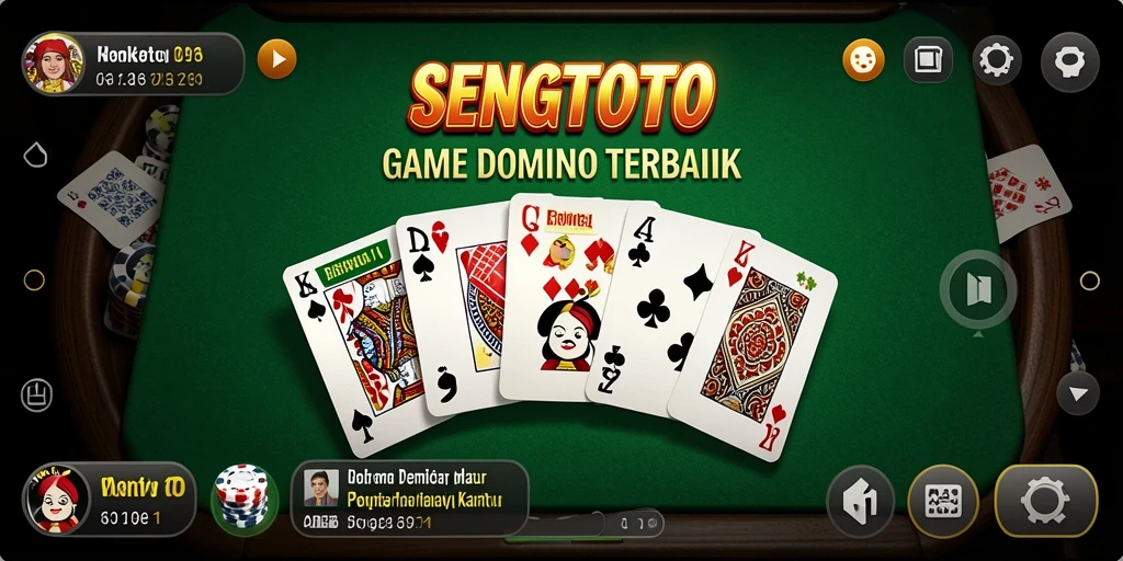 Screenshot gameplay SENGTOTO menampilkan aksi seru permainan Domino.