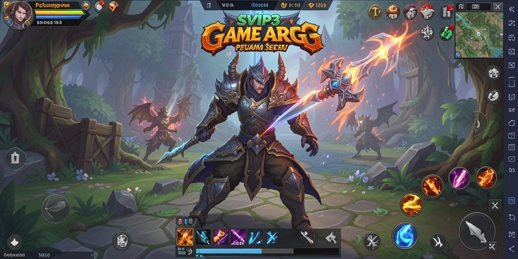Tampilan gameplay ARPG menarik dengan pertarungan dan eksplorasi.