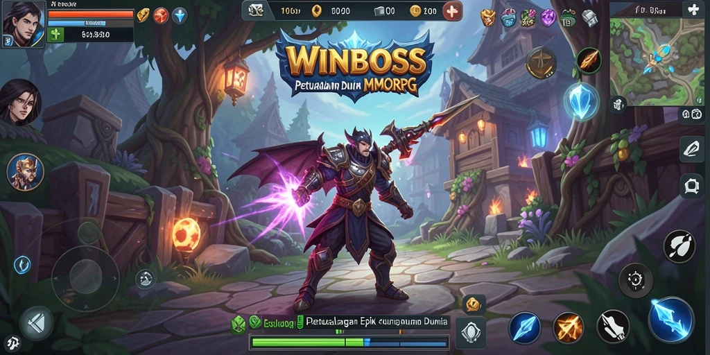 Screenshot gameplay yang menampilkan aksi epik dalam <strong>WINBOSS</strong>.